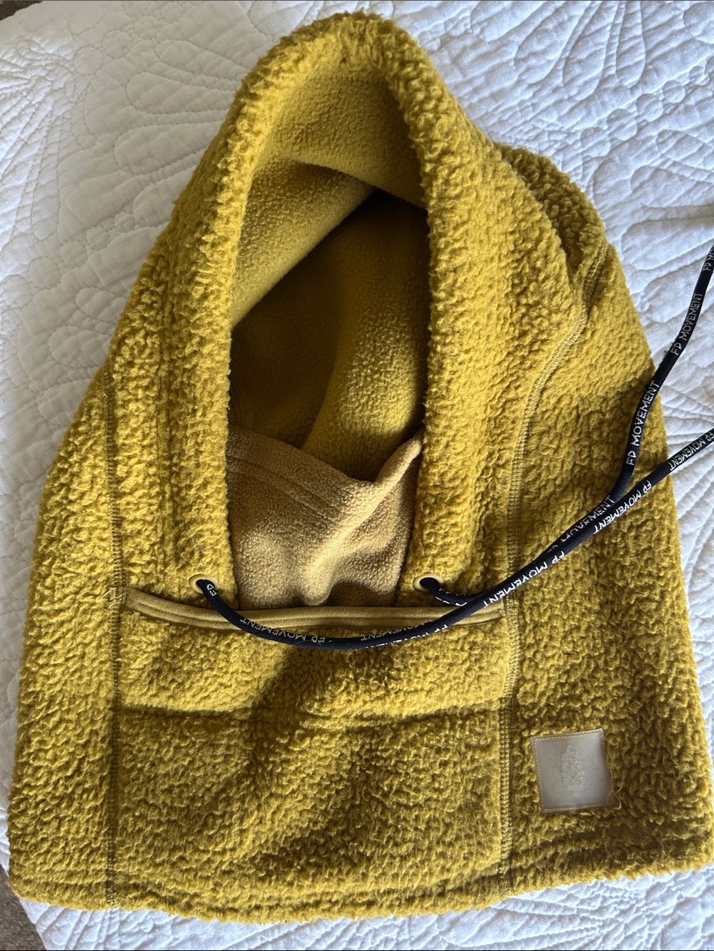 Free People Mustard Sherpa Hood